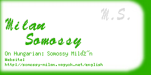 milan somossy business card